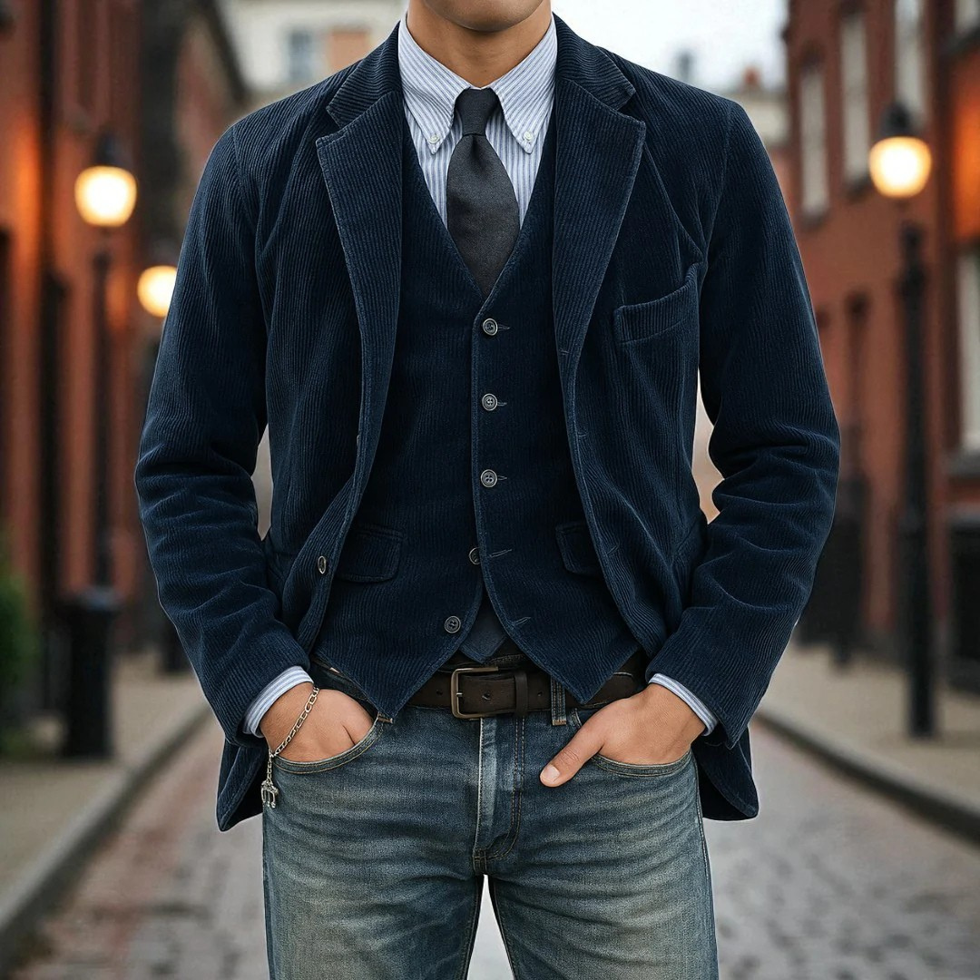 Tommy™ | 2-Piece Set: Blazer and Cord Waistcoat
