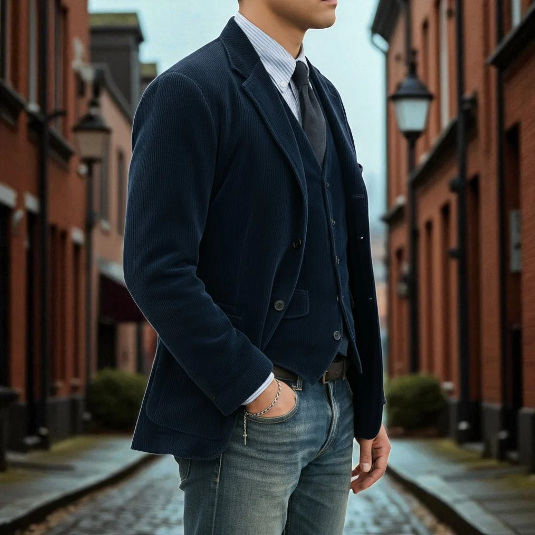 Tommy™ | 2-Piece Set: Blazer and Cord Waistcoat