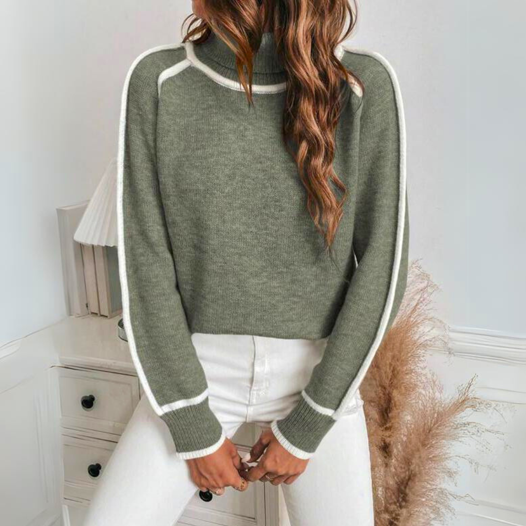 Kaylee | Elegant High Neck Sweater