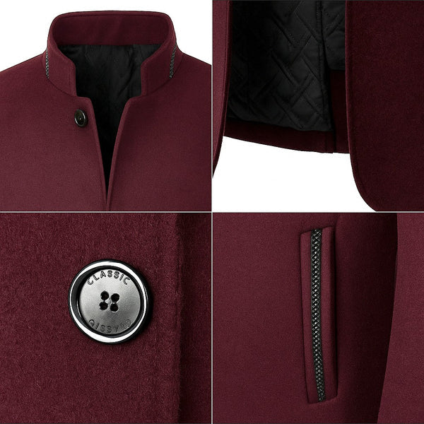 Álvaro | Classic Coat with Mao Collar