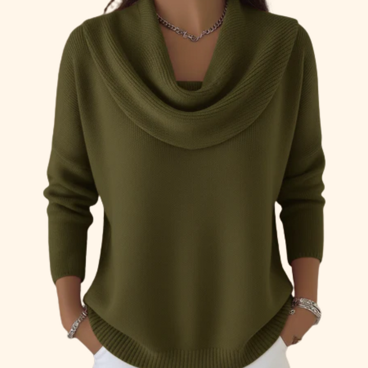 Eliza | Elegant High Neck Sweater