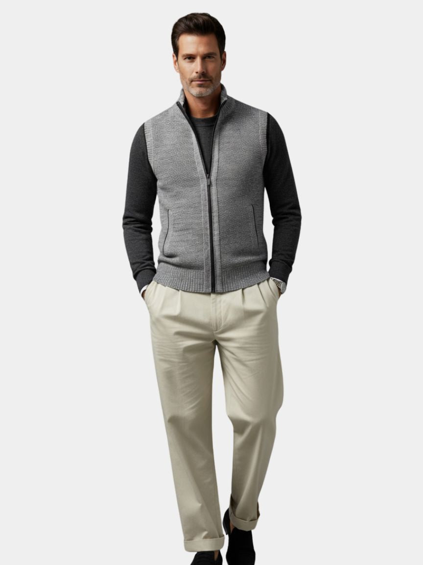 Elegant Waistcoat with Full Zip