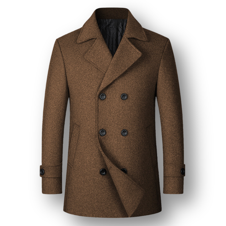 Silvan™ | Elegant Double-Breasted Coat in Premium Wool