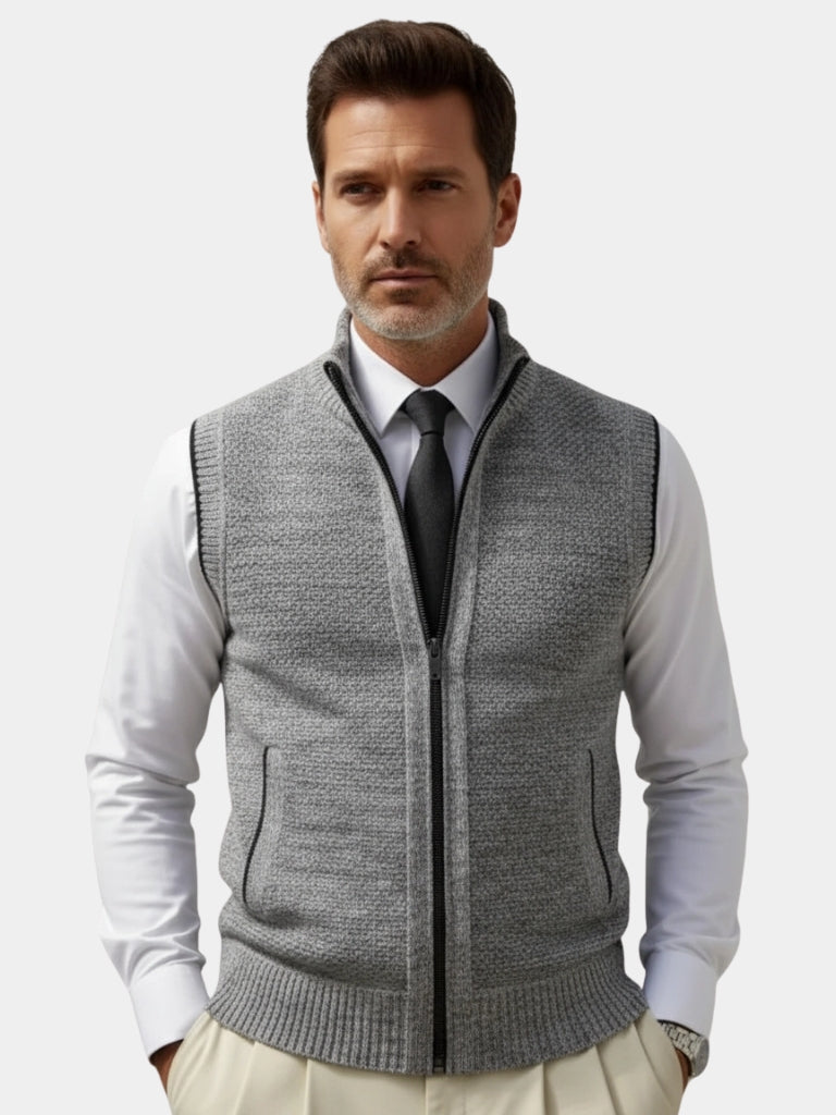 Elegant Waistcoat with Full Zip