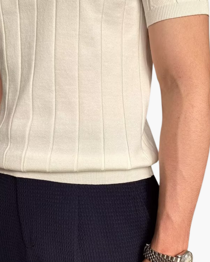 Soria | Striped Cotton Polo