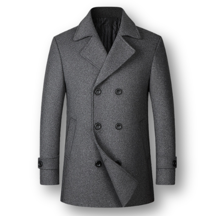 Silvan™ | Elegant Double-Breasted Coat in Premium Wool