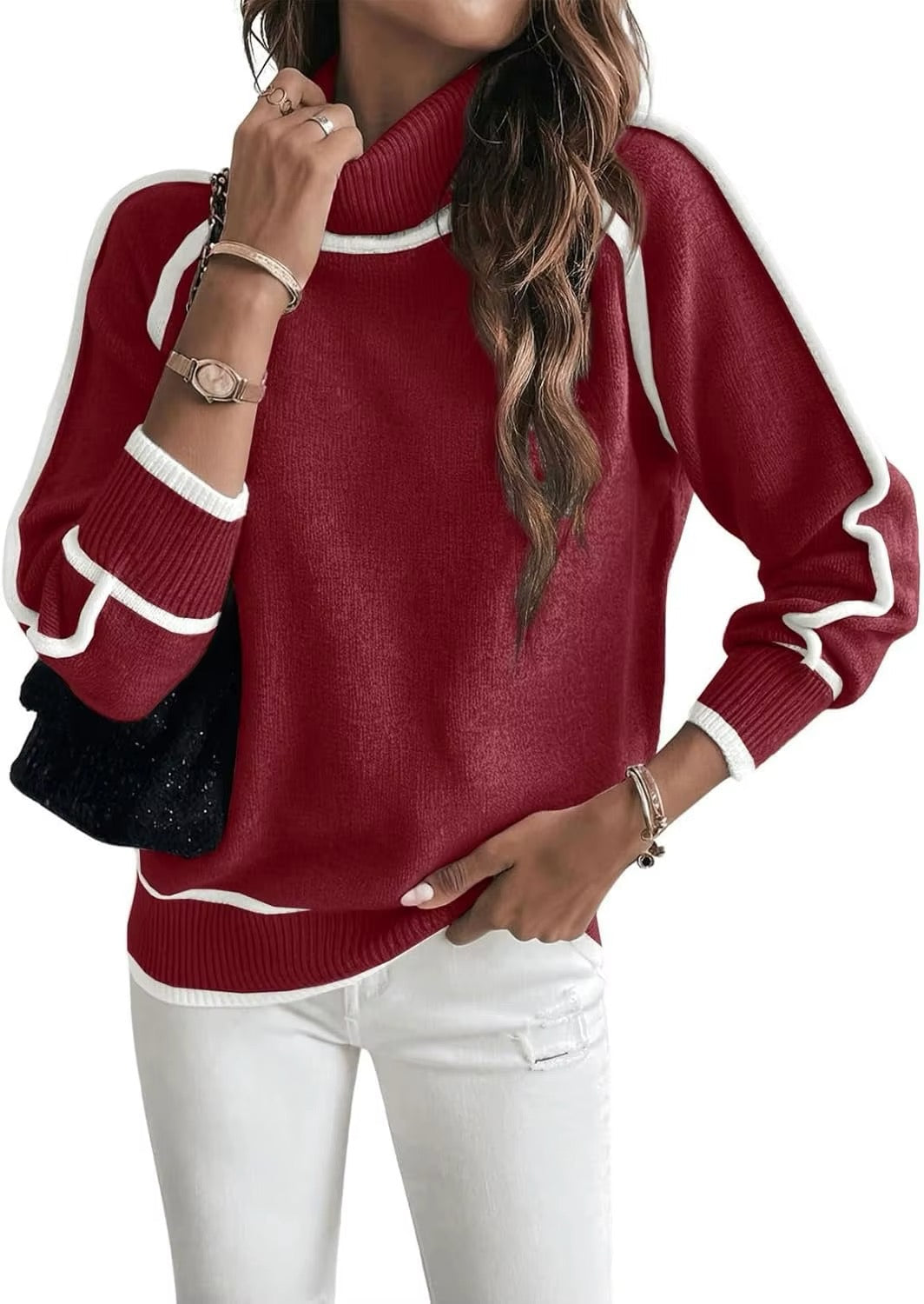 Kaylee | Elegant High Neck Sweater