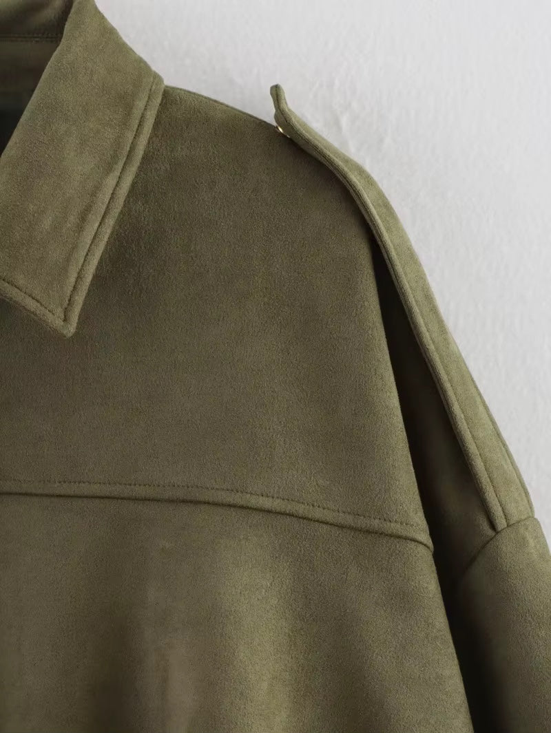 Calvera | Premium Suede Effect Bomber