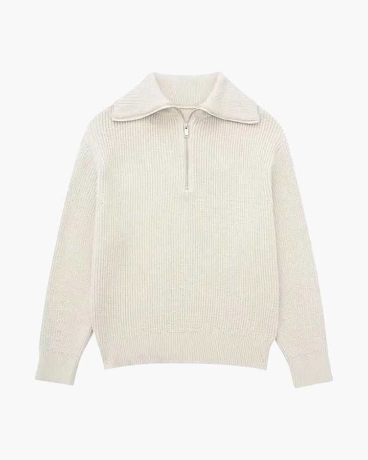 Almería | Striped Zip Sweater