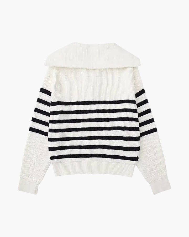 Almería | Striped Zip Sweater
