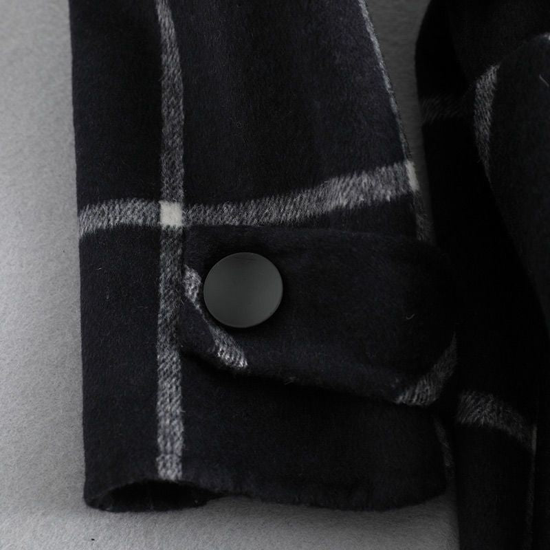 Silvara | Elegant Wool Check Coat