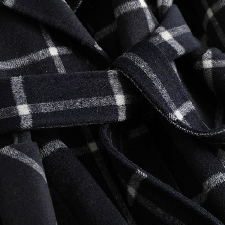 Silvara | Elegant Wool Check Coat