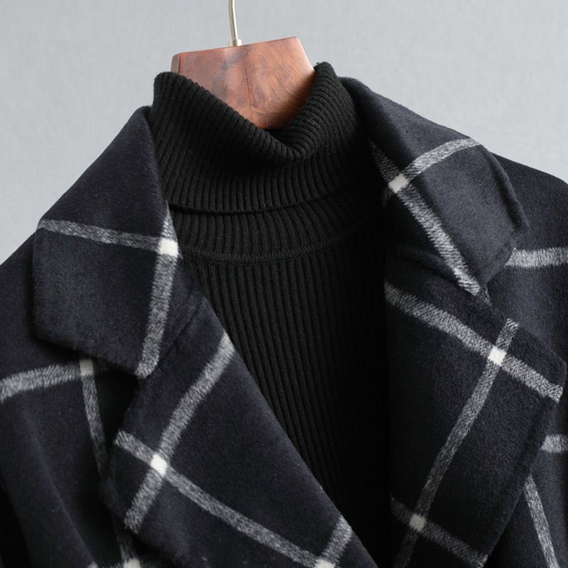 Silvara | Elegant Wool Check Coat