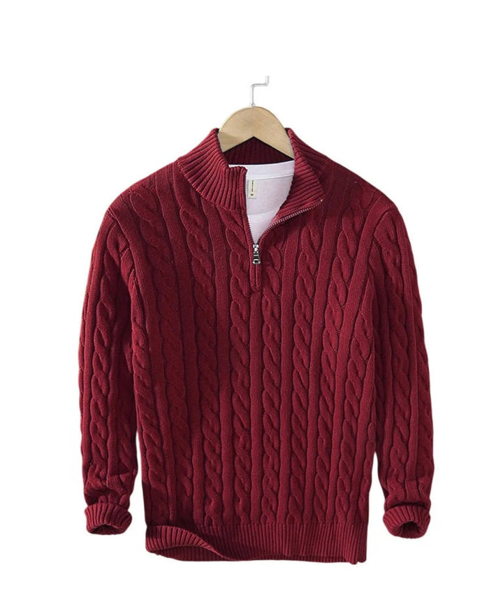 Fuerteventura | Cable Knit Sweater with Zip