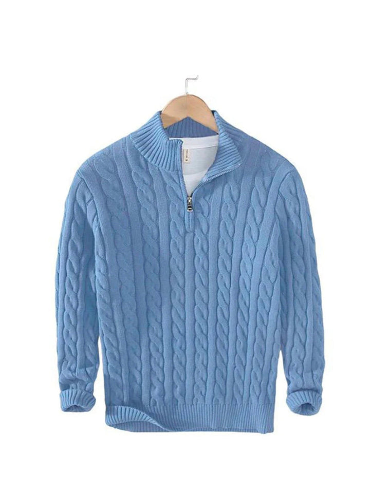 Fuerteventura | Cable Knit Sweater with Zip