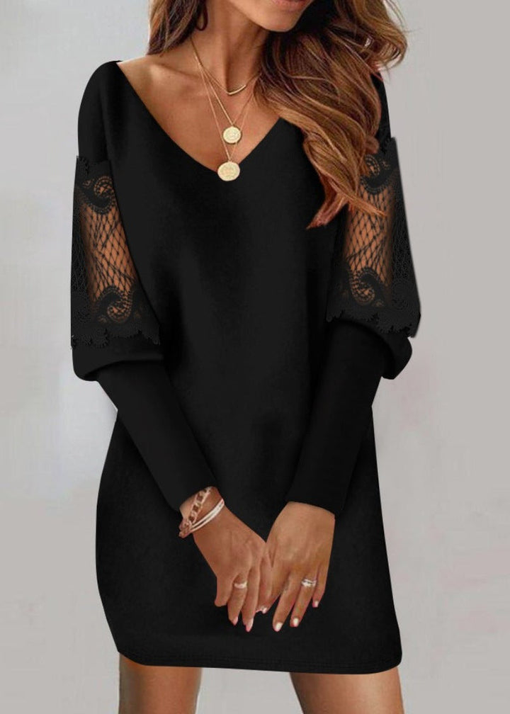 Emma™ | Lace Sleeve Elegant Dress
