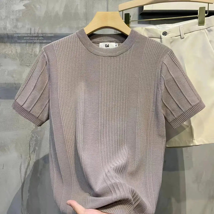 Lugo | Striped Knit T-Shirt