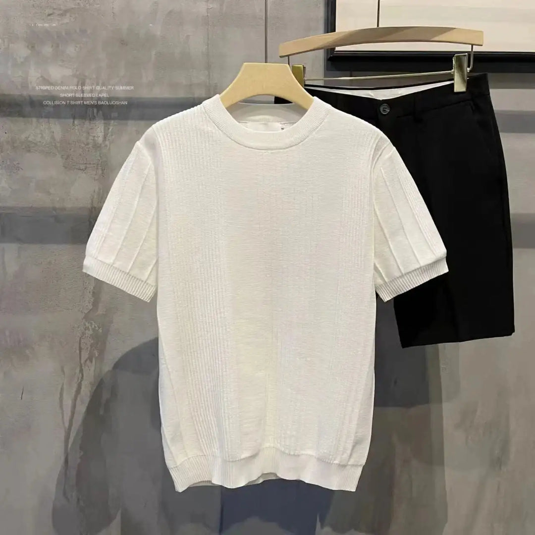 Lugo | Striped Knit T-Shirt