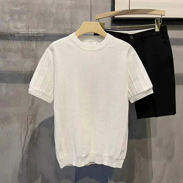 Lugo | Striped Knit T-Shirt