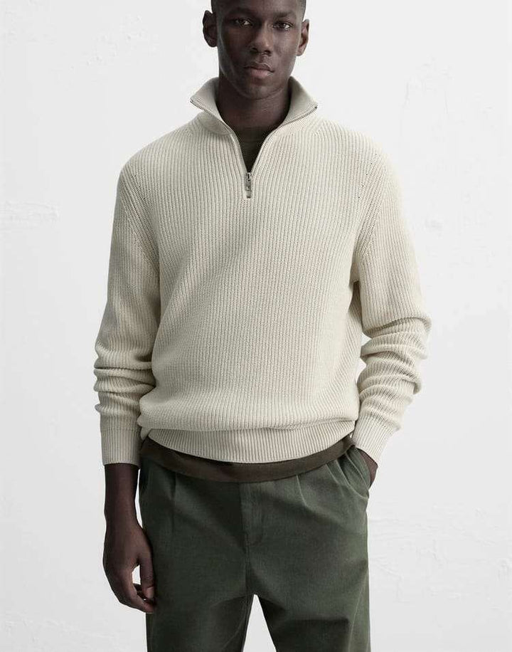 Pamplona | Half-Zip Sweatshirt with Elegant Knit Design