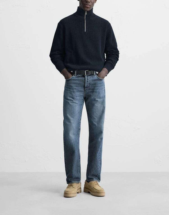 Pamplona | Half-Zip Sweatshirt with Elegant Knit Design