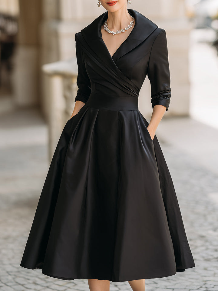 Dharmay | Elegant Long Sleeve Midi Dress