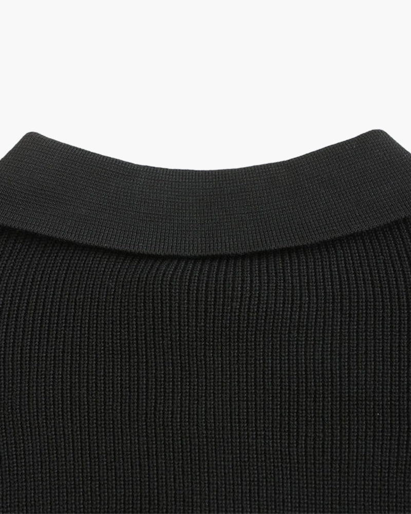 Oviedo | Knitted Polo Sweater with Zip Closure