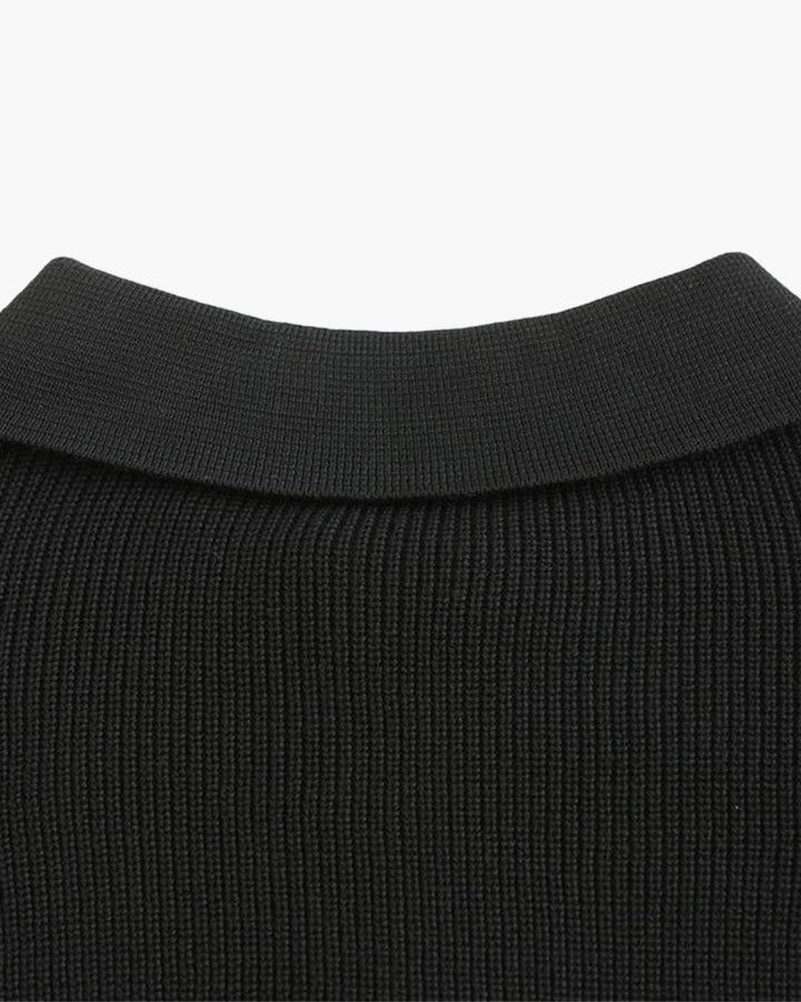 Oviedo | Knitted Polo Sweater with Zip Closure