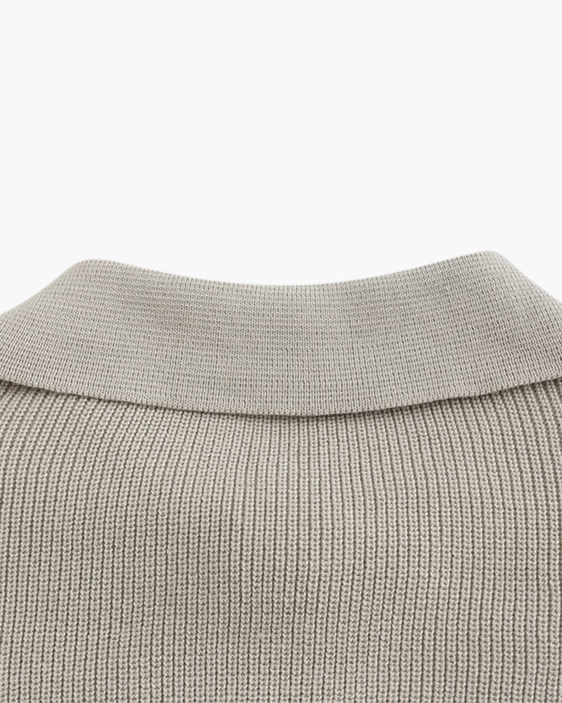 Oviedo | Knitted Polo Sweater with Zip Closure