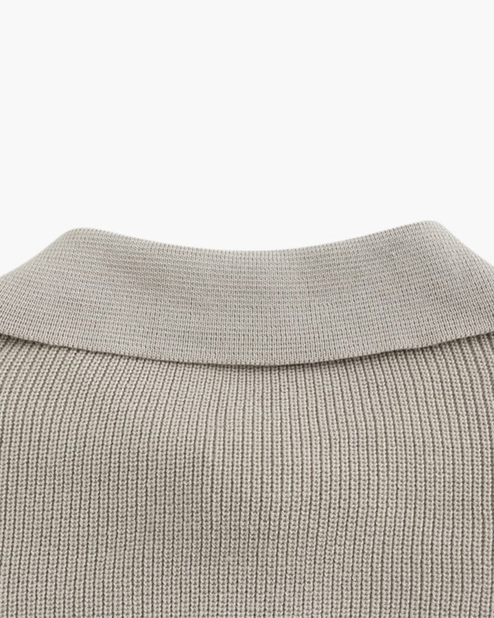 Oviedo | Knitted Polo Sweater with Zip Closure