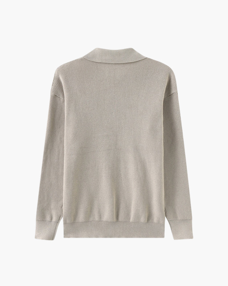 Oviedo | Knitted Polo Sweater with Zip Closure