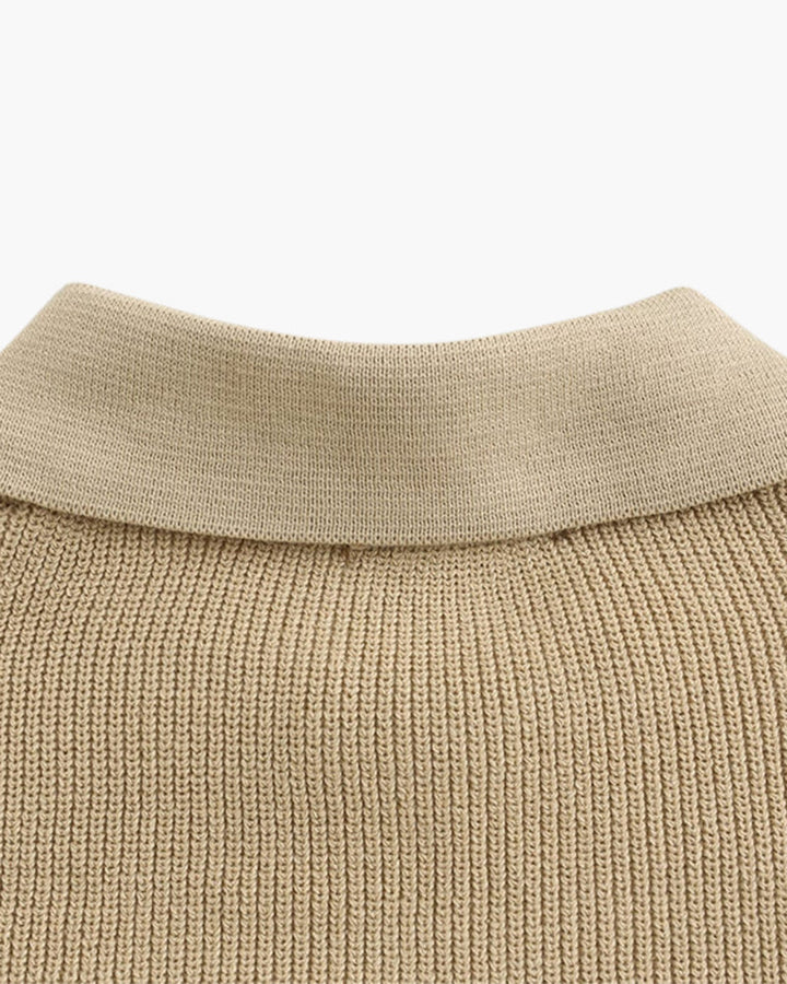 Oviedo | Knitted Polo Sweater with Zip Closure