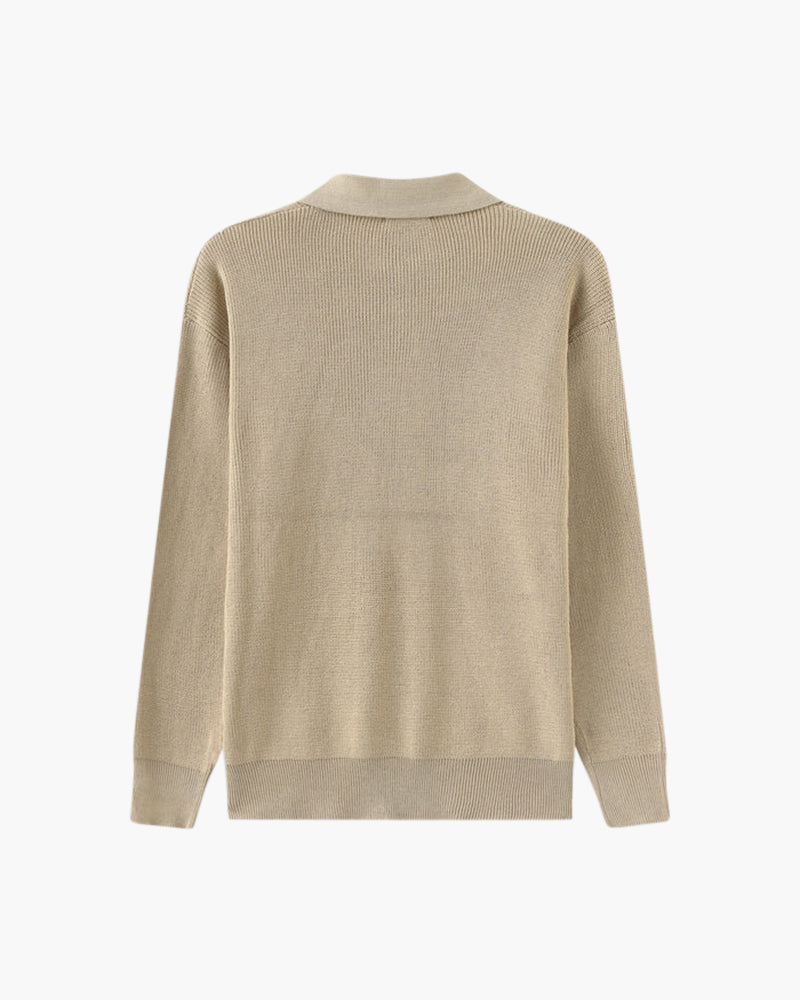 Oviedo | Knitted Polo Sweater with Zip Closure