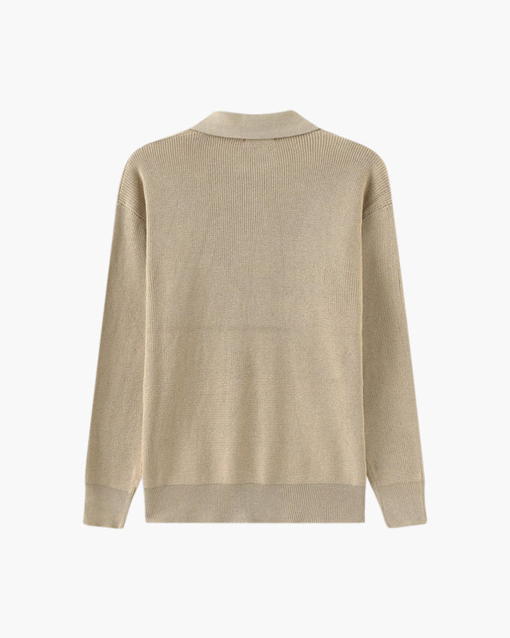 Oviedo | Knitted Polo Sweater with Zip Closure